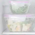 održivo zamrzavanje hrane u posudi od sladoleda hrana u plastici u frižideru