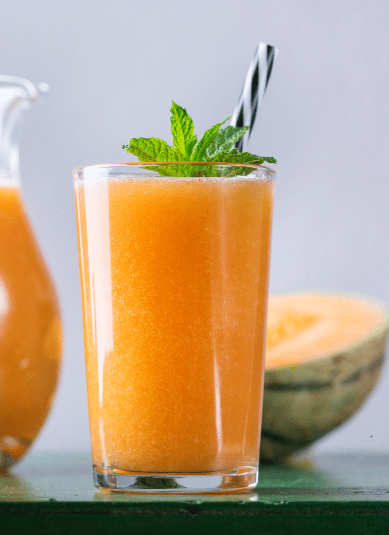 smoothie dinja menta slamka papirnata