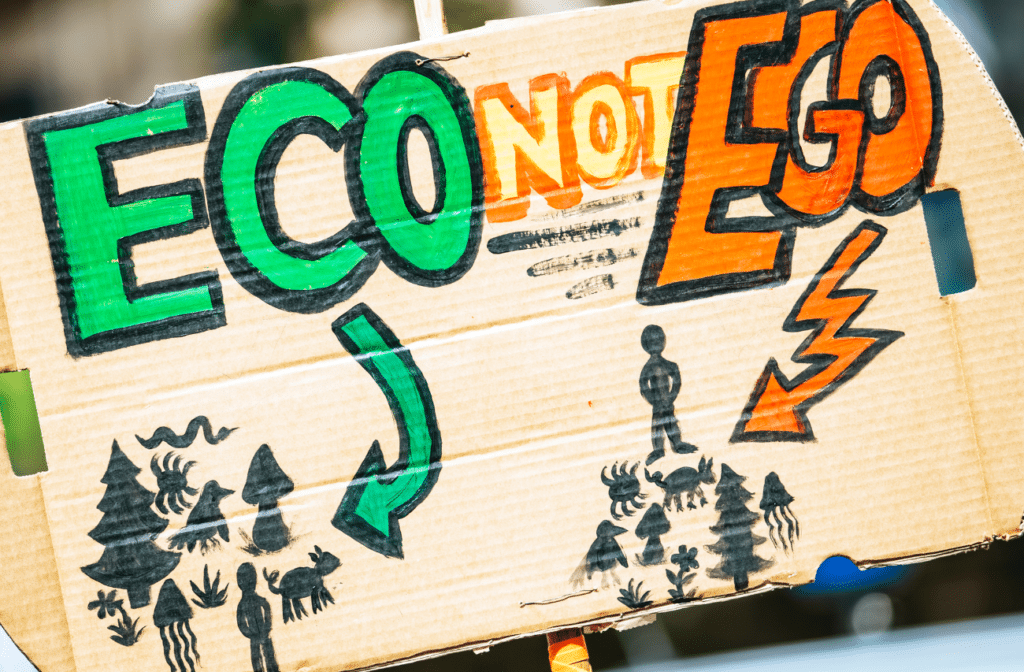 održivi način života bez odricanja hrvatska eco not ego natpis